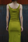 Marc Le Bihan Silk Shrink Stretch Sleeveless Dress 21967 Collection France MLB-21967 E23-ANIS